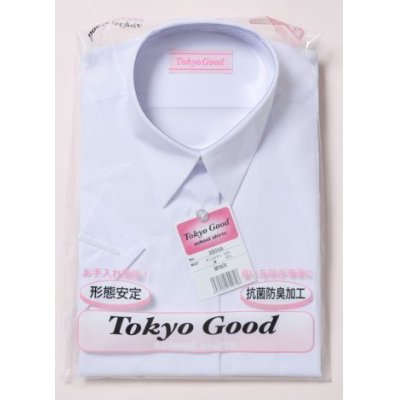 画像1: TOKYOGOOD女子半袖スクールワイシャツ（A体）白